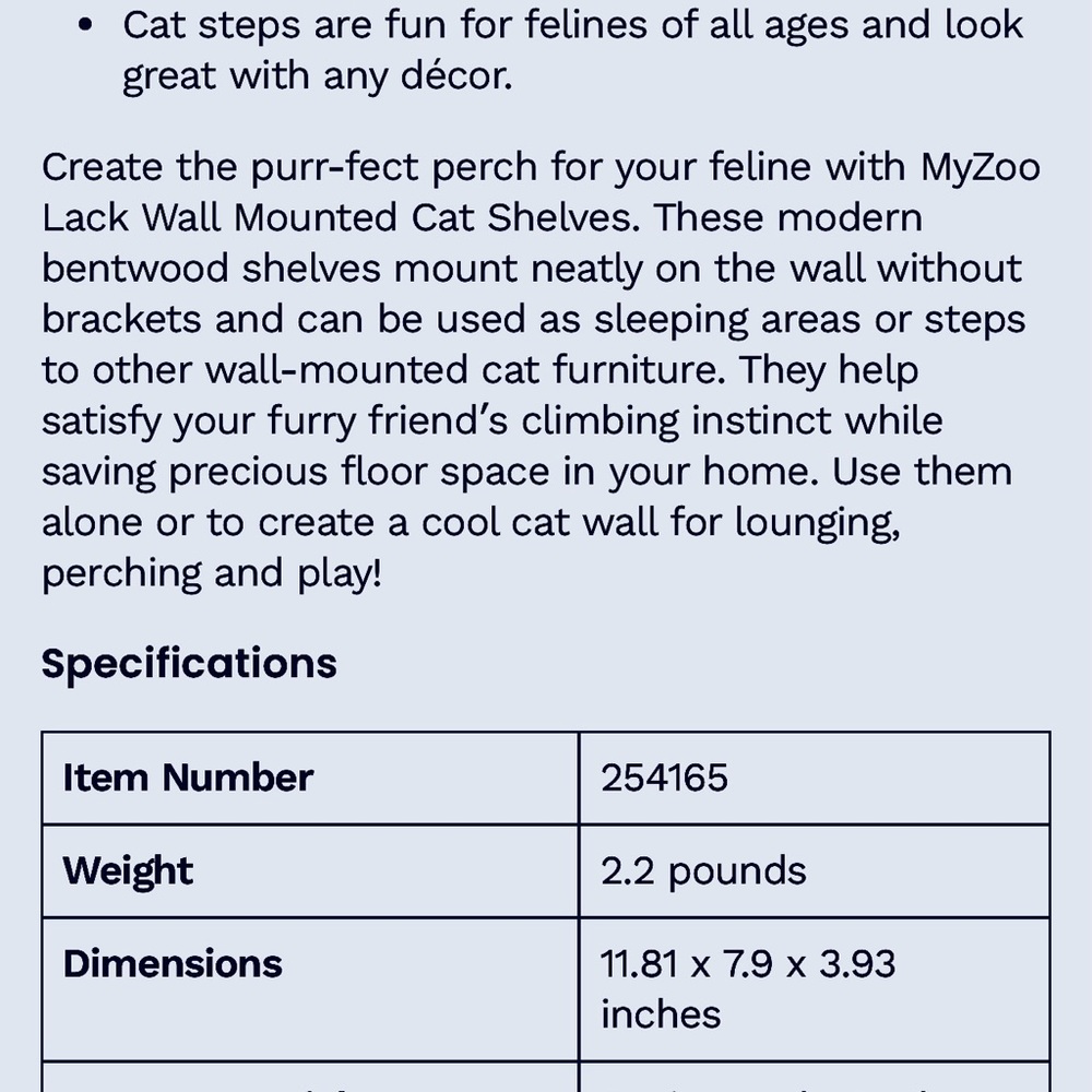 Wall mounted cat shelves - Picture 6 of 7